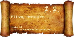 Pilnay Herkules névjegykártya